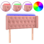 Testiera | Testata a LED Rosa 93x16x78/88 cm in Velluto