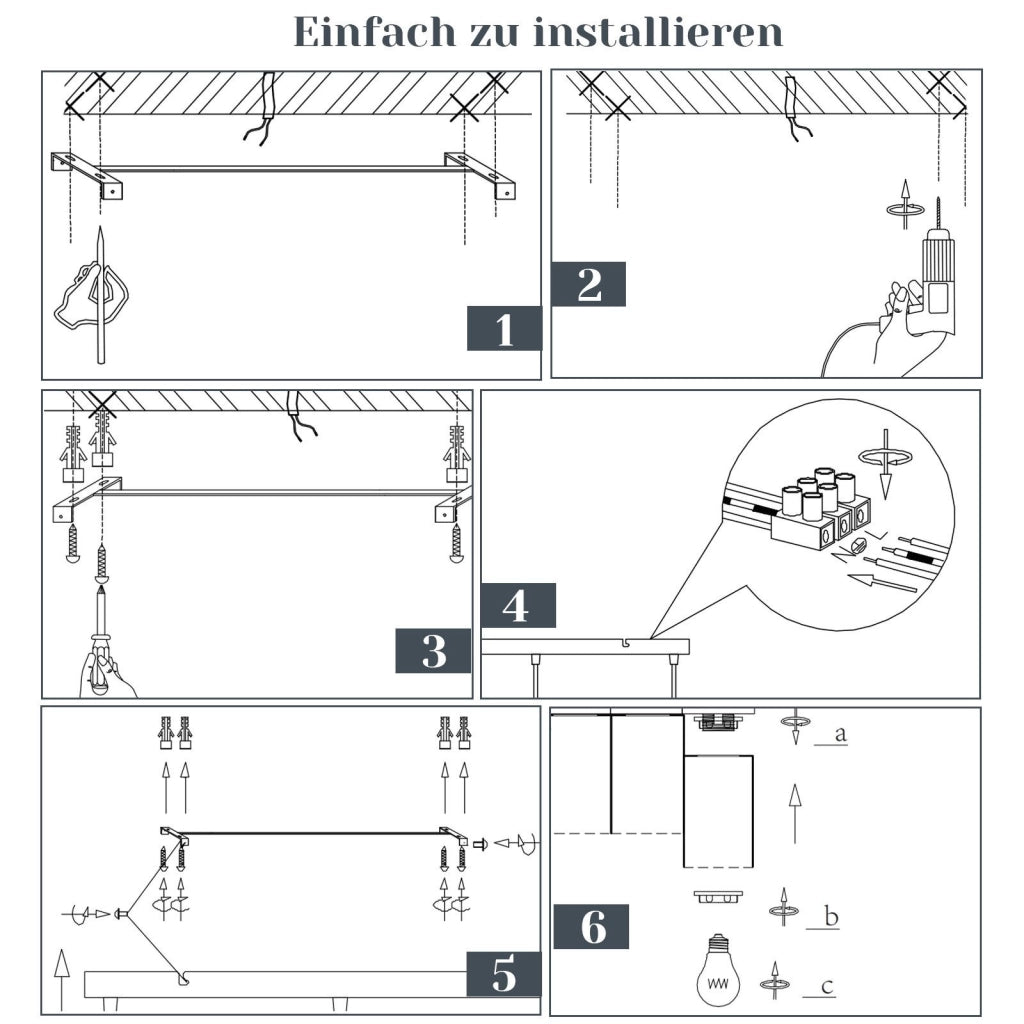 Lampada a sospensione ZMH per tavolo da pranzo E27 - moderna lampada a sospensione a LED orientabile a 3 luci