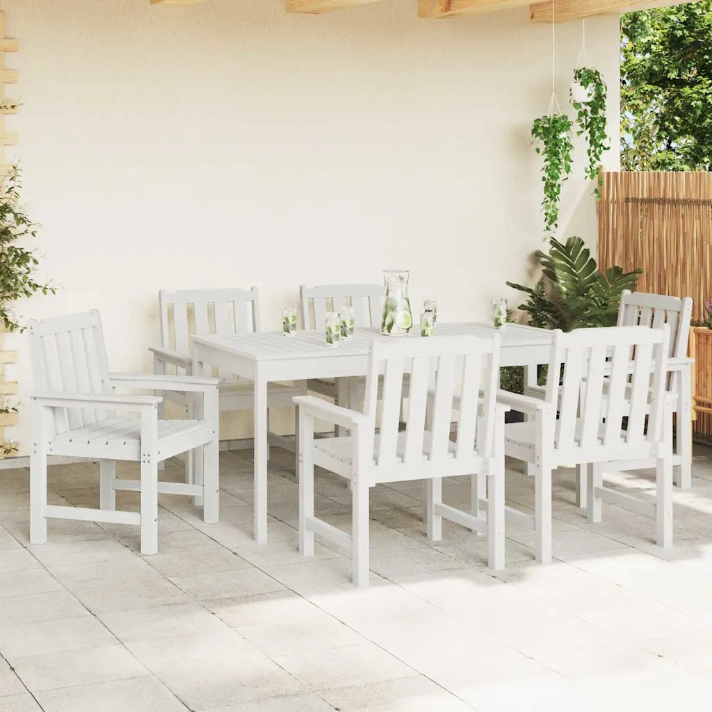 Sedia da Giardino 6 pcs Bianco 65.5 x 59 x 88 cm Polietilene 3335798