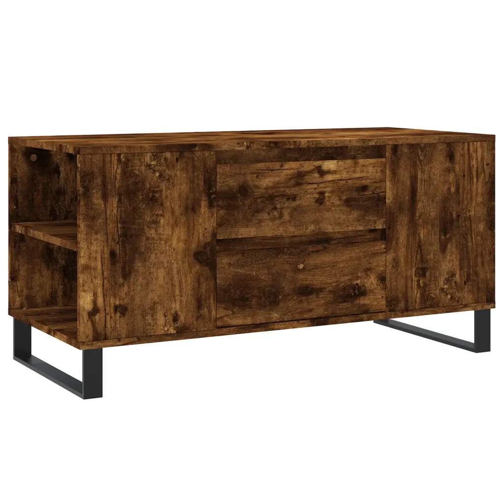 Tavolino da salotto | Tavolino da caff¨¨ | Tavolino da Soggiorno Rovere Fumo 102x44,5x50cm Legno Multistrato