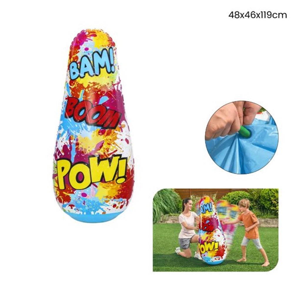 Trade Shop - Pungiball Sempreimpiedi Sacco Boxe Comic Blast Design Fumetti 48x46x119cm Bambini 52630 -