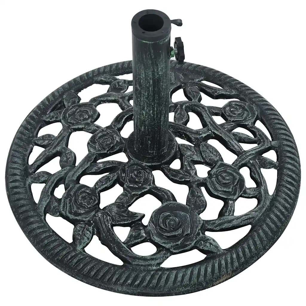 Base Ombrellone-Supporto per ombrellone Verde 9 kg 40 cm in Ghisa