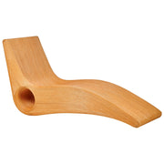 Lettino prendisole in legno chiaro Rattan Design a doghe Forma curva Lettino da giardino