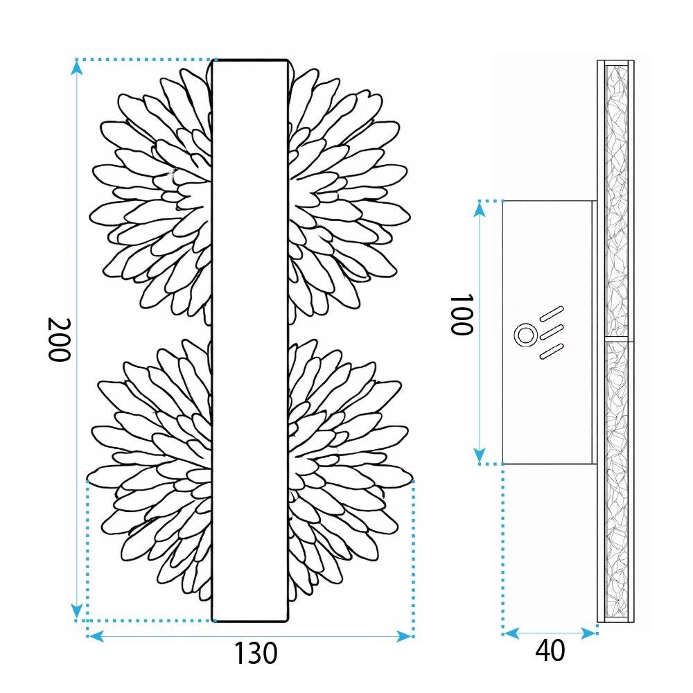 Applique Da Parete Led G147-2w Gold Brush