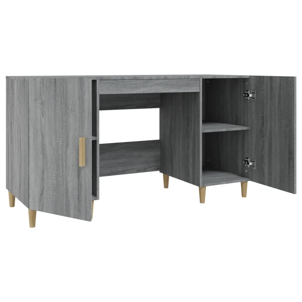 Scrivania Grigio Sonoma 140x50x75 cm in Legno Multistrato 817550