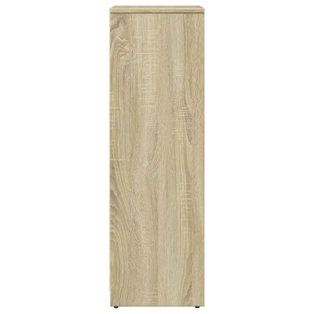 Mobiletto contenitore per bagno 30 x 30 x 95 cm design moderno ottimizzato per lo spazio realizzato in legno ingegnerizzato di rovere Sonoma 02_0049681
