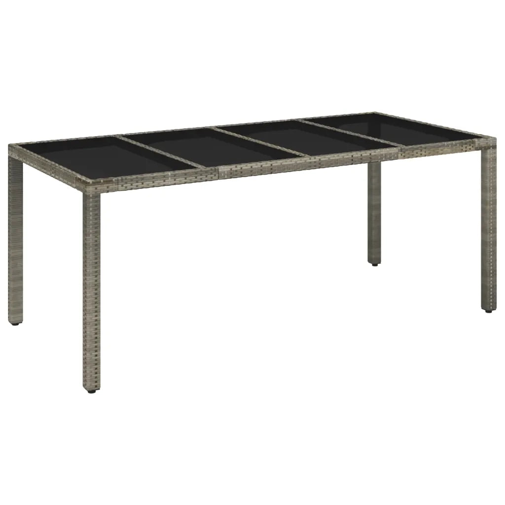 Set da Pranzo da Giardino 9 pz con Cuscini in Polyrattan Grigio 3185034