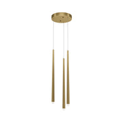 Maytoni Lampadario moderno Cascade 3 luci LED integrato ottone alluminio
