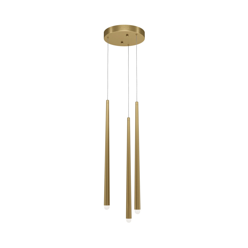 Maytoni Lampadario moderno Cascade 3 luci LED integrato ottone alluminio