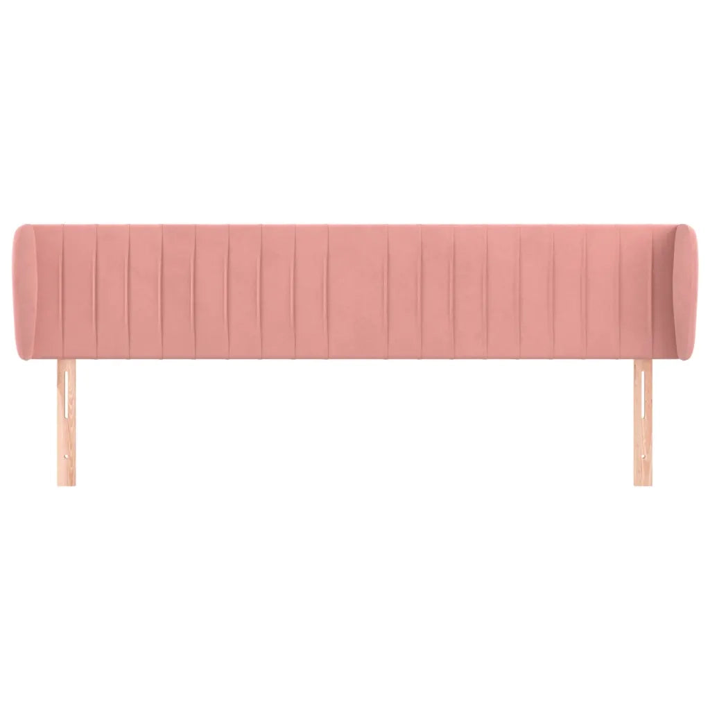 Testiera ad Orecchio Rosa 203x23x78/88 cm in Velluto