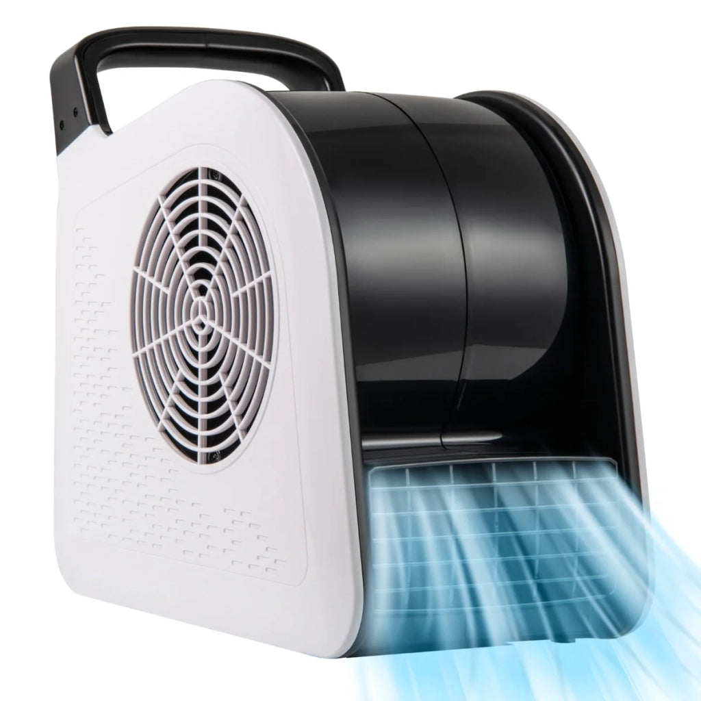 Ventilatore portatile 33 x 18 x 33 cm 3 velocità con testa girevole circolazione funzionale dell'aria ambiente ABS nero 20_0014628
