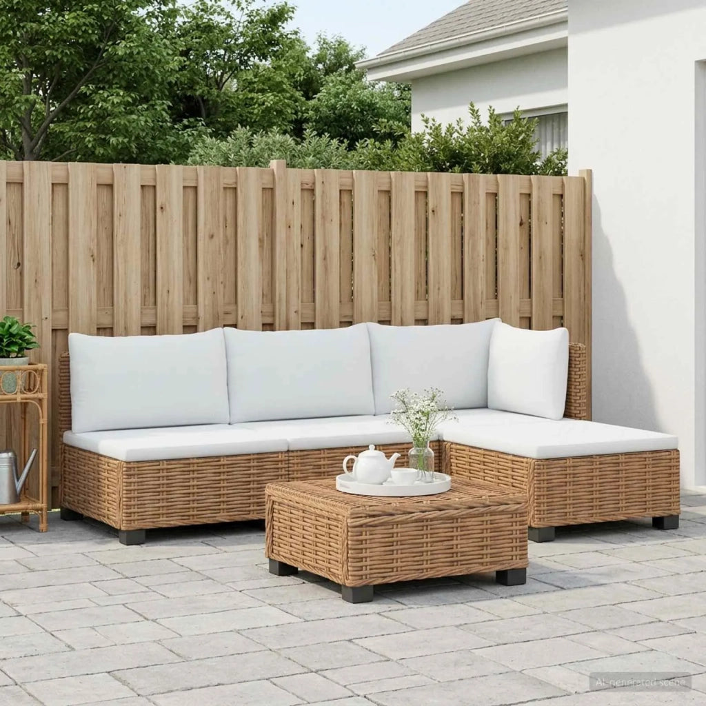 5 pz Set Lounge in Rattan con Cuscini GENDT Rattan naturale 3429846