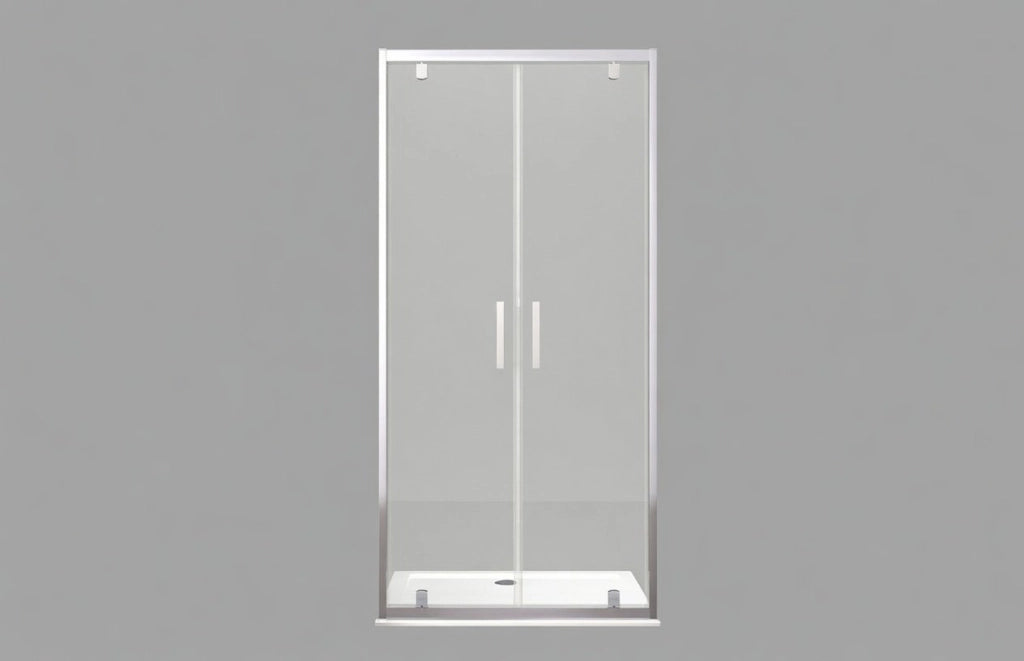 Box doccia nicchia 100 cm porta due battenti H190 cm GENNY - Cromato Lucido