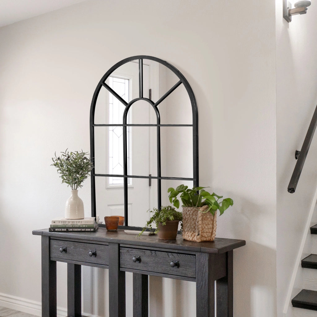 Specchio da Parete Moderno ¨C zephmum ¨C Nero Metallo 60x91cm