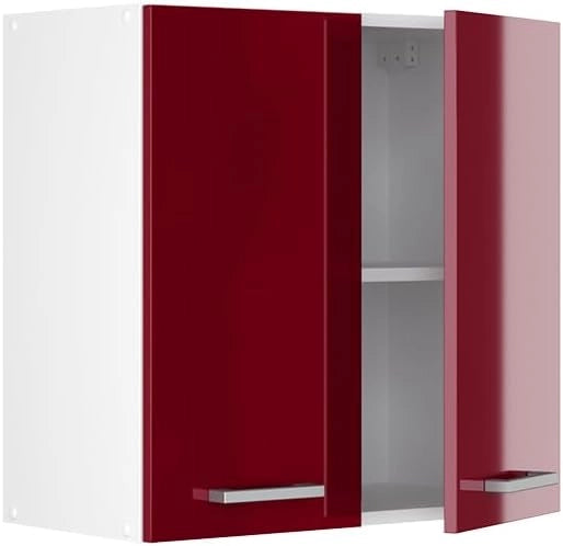 Pensile da cucina R-Line, Rosso lucido, 60 cm, per la libera combinazione all'interno di sistemi cucina modulari