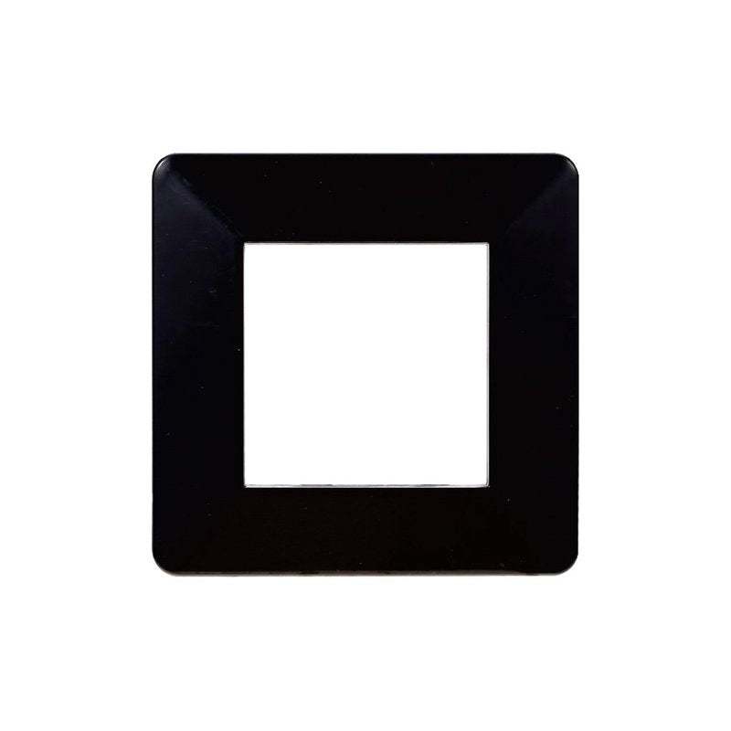 Placca Plastica Serie Starlight 2P Colore Nero Compatibile Con Vimar Plana