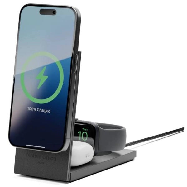 Base wireless 15w iphone/airpo int. apple watch rise 3-in 1 qi2  nero - RS-3IN1-BLK-INT