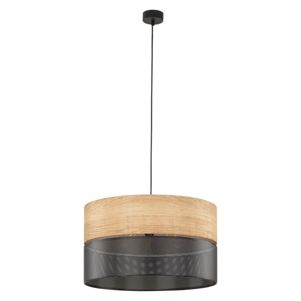 Lampada a sospensione Nicol legno/nero TK-Lighting 50cm