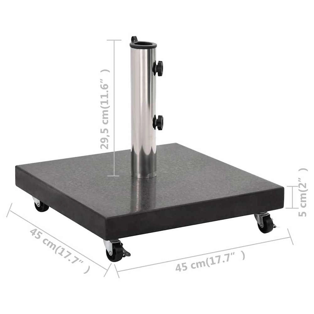Granite Parasol Base, 30 Kg, Square, Black