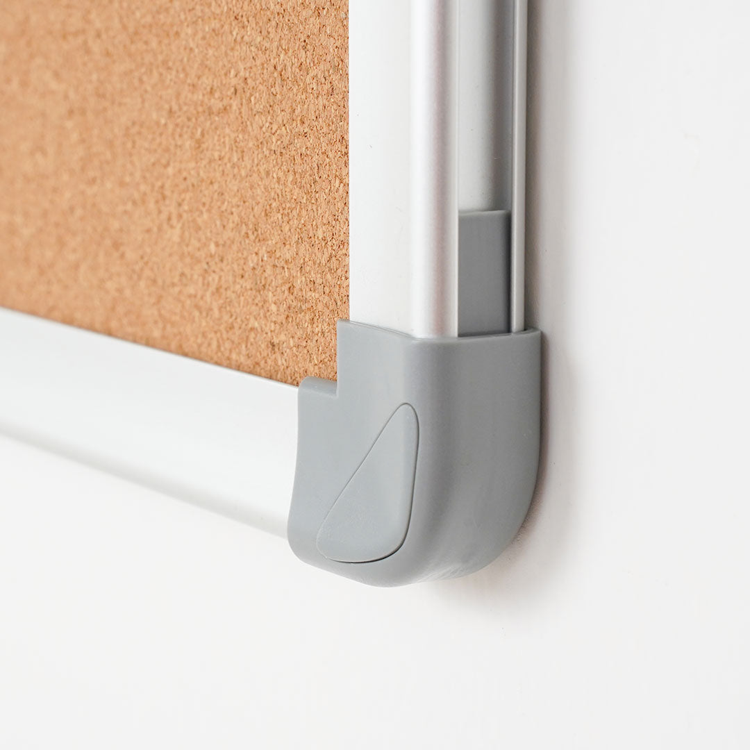 Lavagna con Fondo in Sughero 200x100 cm in Alluminio Silver