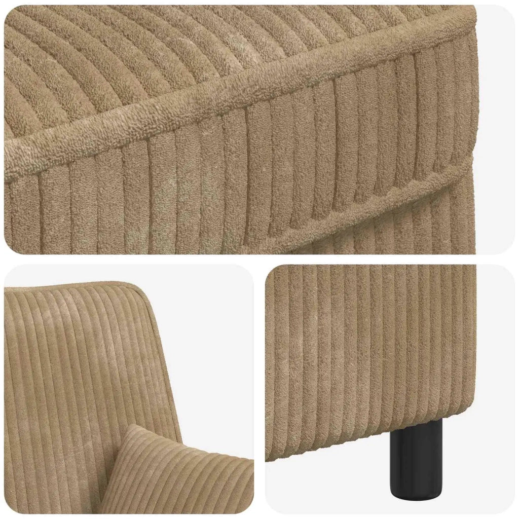 Poltrona XL con Cuscini Tortora Tessuto a 1,5 linee 42043482