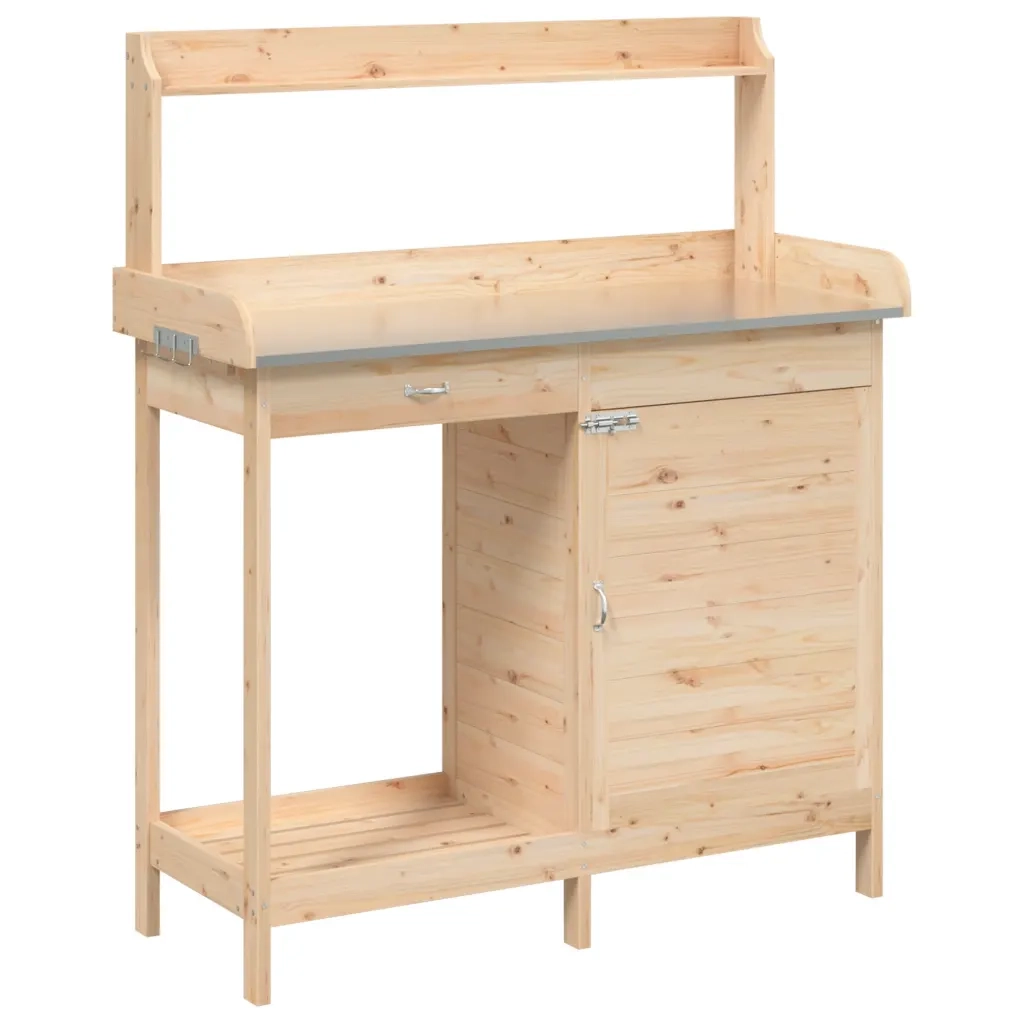 Tavolo Invaso con Mobile 110,5x45x124,5cm Massello Abete CFW6492638
