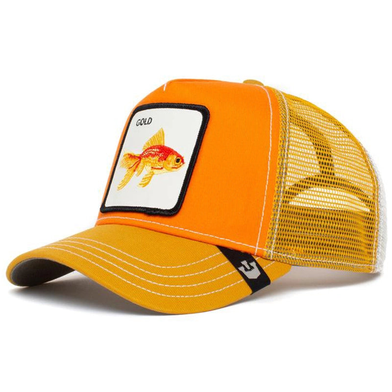 Cappellino da baseball dorato arancione