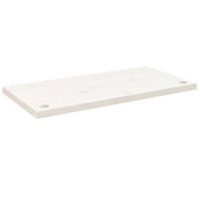 Piano Tavolo | Superficie Tavolo | Piano Scrivania Bianco 80x40x2,5 cm in Legno Massello di Pino