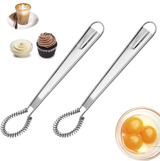 Mixing Affusolatore di Alta Qualità in Acciaio Inossidabile - 2 Faccette - Piccolo e Comodo - Silenzioso - Resistente al Lavastoviglie - Ideale per Cucinare e Fritture
