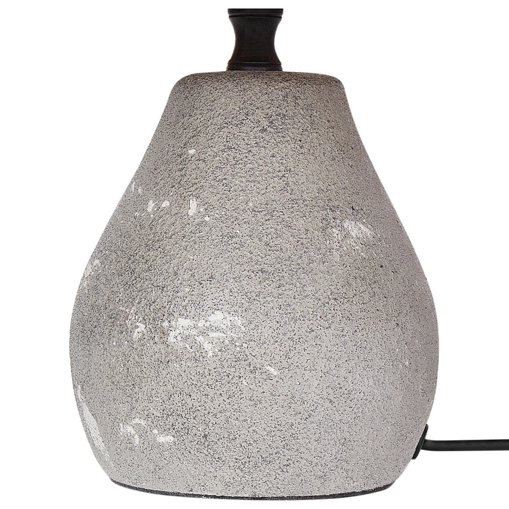 Set di 2 lampade da tavolo in ceramica con paralumi a cono in carta, effetto anticato grigio camera da letto soggiorno