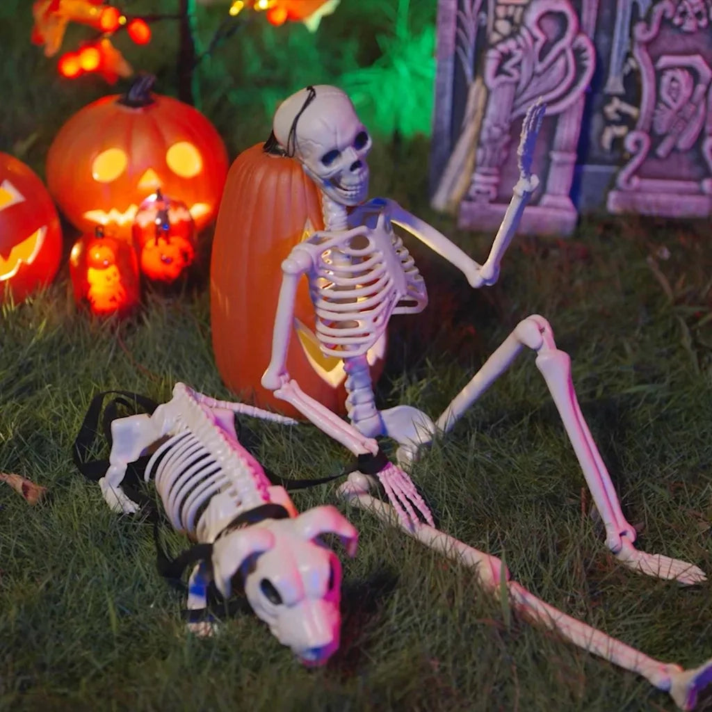 Decorazione Scheletro di Halloween 2 pcs Bianco Polipropilene