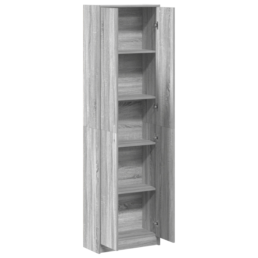 Armadio Grigio Sonoma 55x25x189 cm Legno Ingegnerizzato