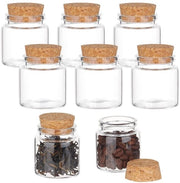 Set di vetrini 8 pezzi - Flaconi in vetro 50 ml - Chiusure a vite - Flaconi per etichette - Kit di hobby - Accessori per matrimoni