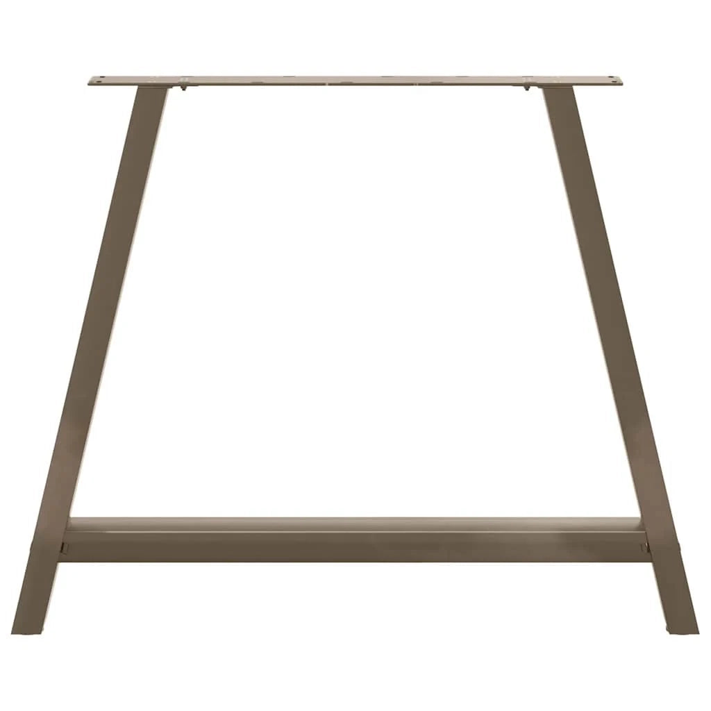 Set di 2 gambe per tavolo da pranzo a forma di A 100 x 72-73 cm design moderno con piedini livellatori in acciaio nero 02_0057143