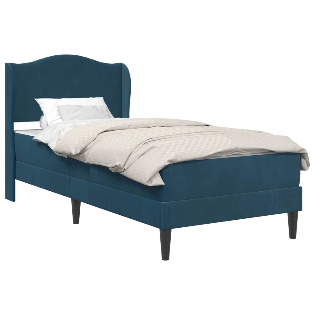 Struttura del letto con testiera-Giroletto Blu 100 x 200 cm Velluto 724252