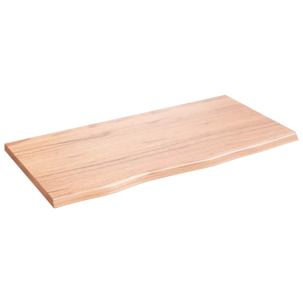 Piano Bagno Marrone Chiaro 80x40x2 cm Legno Massello Trattato 3156116