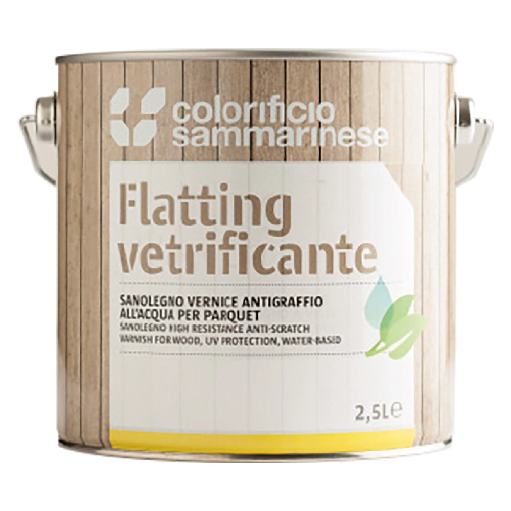 FLATTING ALL'ACQUA 'SANOLEGNO' Lt. 0,750 - trasparente satinata- 6 pezzi  - COLORIFICIO SAMMARINESE