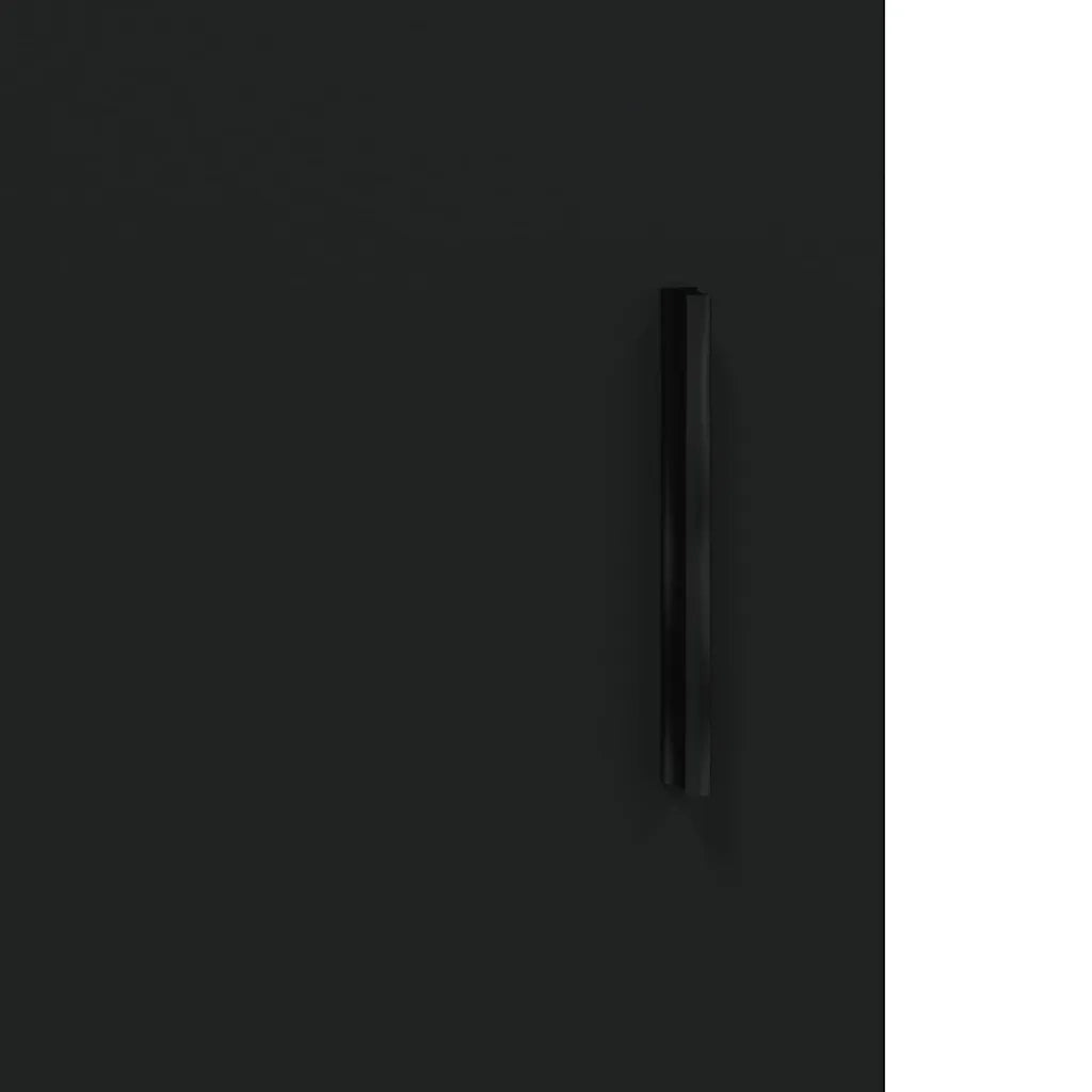 Credenza | Madia | Buffet da pranzo | Armadio da pranzo Nero 34,5x34x90 cm in Legno Multistrato