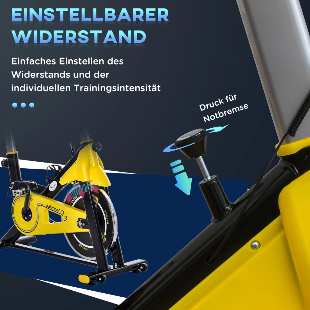Ciclismo Trainer Bicicletta da Interno ¨C zephmum ¨C Giallo Nero Grigio 45.5x100x101-113 cm