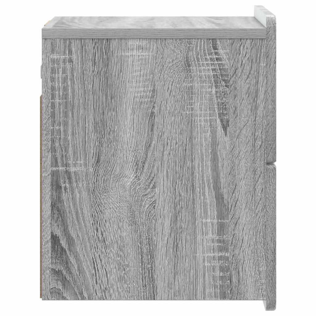 Mobiletto da notte a muro Grigio Sonoma 33 x 34,5 x 43 cm 898307