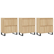 Credenze 3 pz | Madia | Buffet da pranzo | Armadio da pranzo Rovere Sonoma in Legno Multistrato