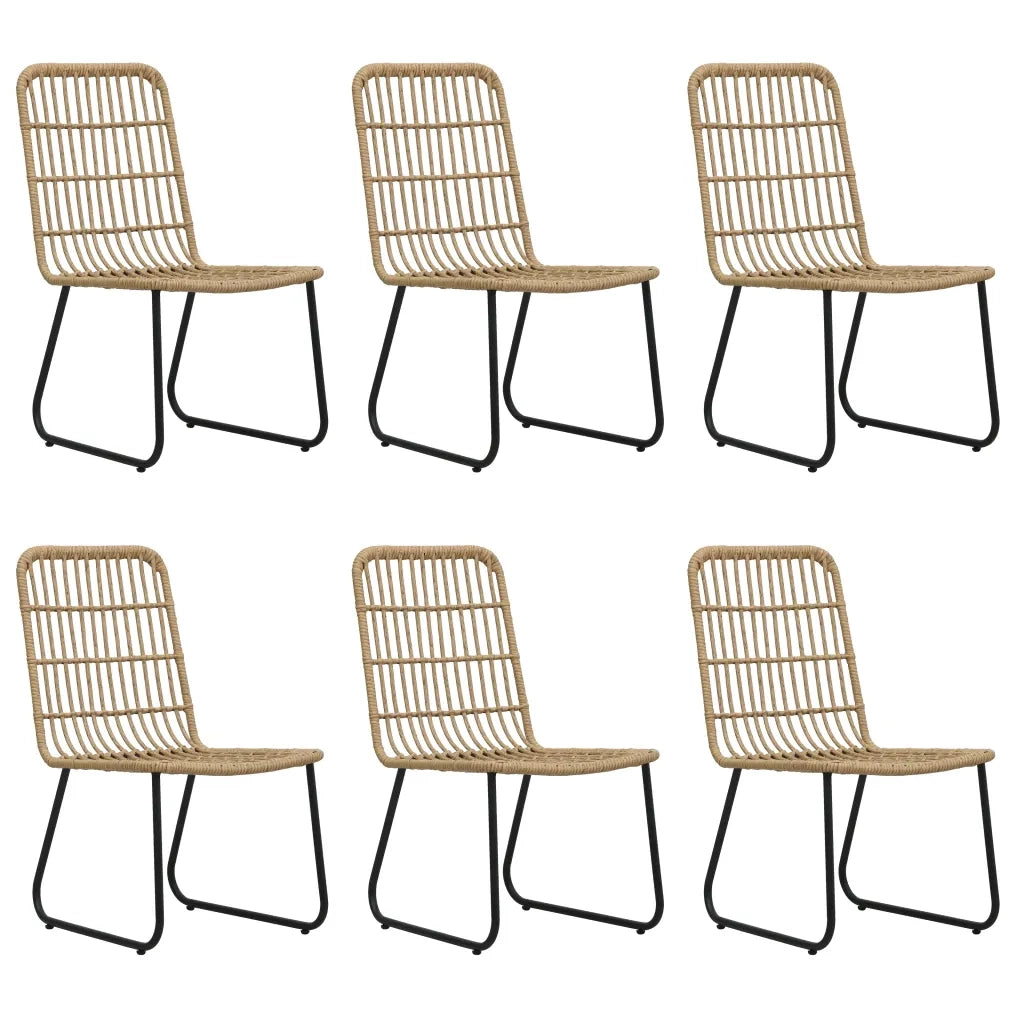 Set da Pranzo da Giardino 7 pz in Polyrattan e Vetro cod mxl 34649