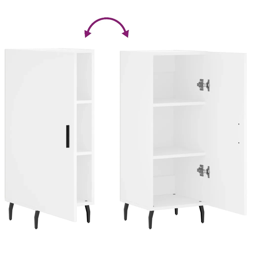 Credenza Bianca 34,5x34x90 cm in Legno Multistrato