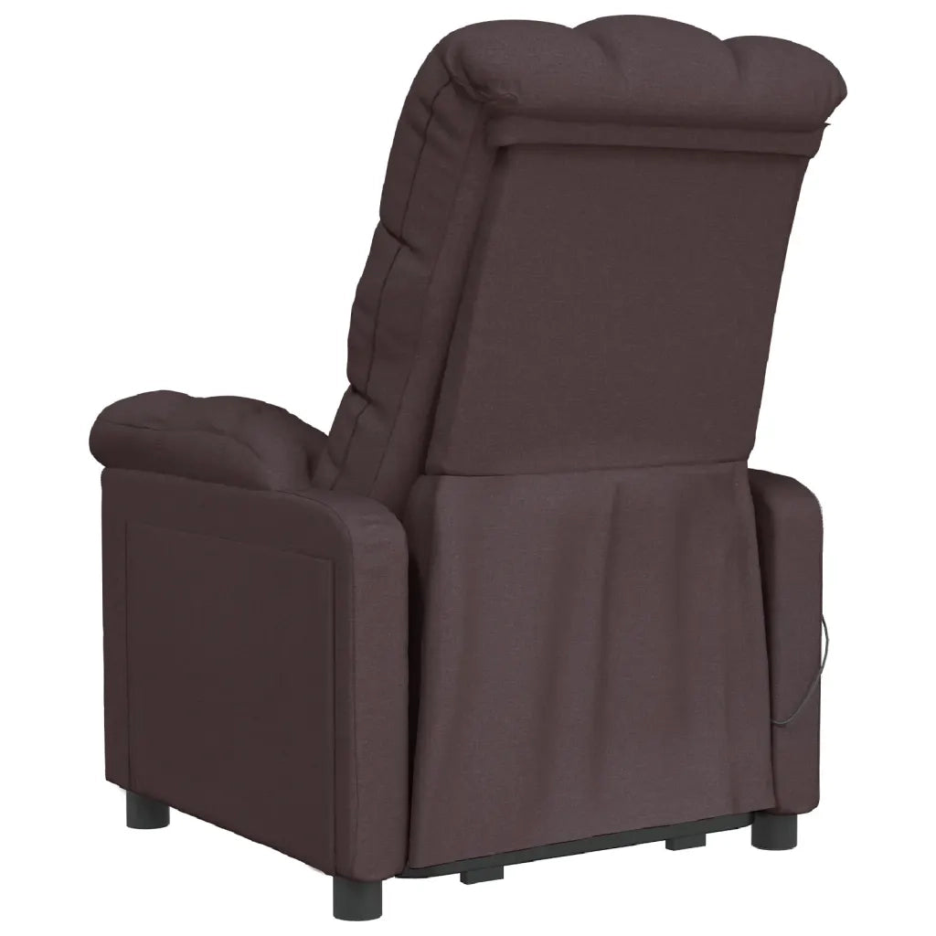 Poltrona Elettrica Reclinabile Marrone Scuro in Tessuto 3073753