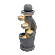 Fontana da Giardino Elettrica con LED e Cascata – Spiral Springs
