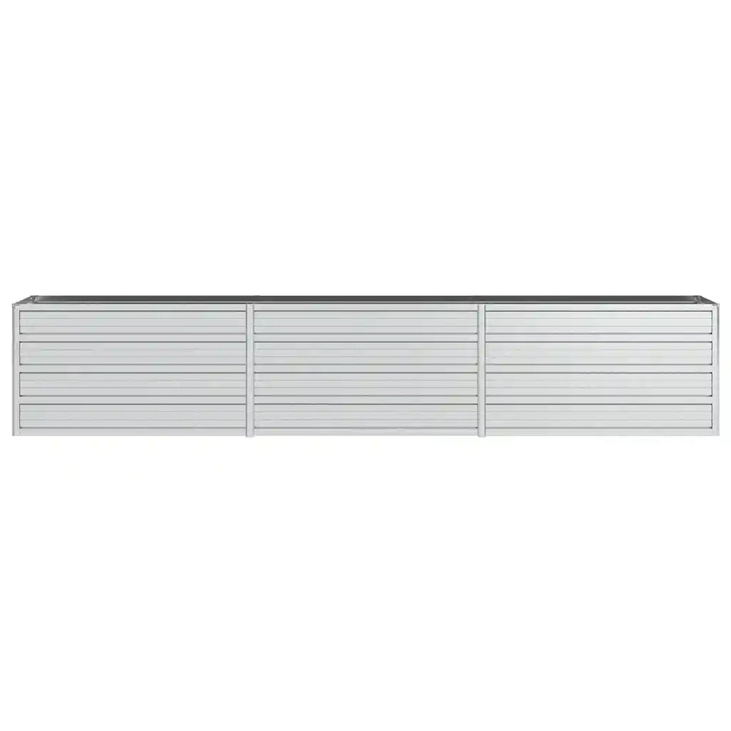 Letto Rialzato Giardino 240x40x45 cm in Acciaio Zincato Argento 316889
