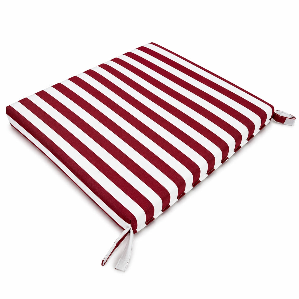 Cuscino seduta per sedia 45x47cm con velcro in poliestere – Bordeaux/Bianco