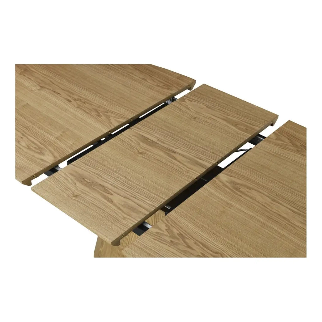 Tavolo da pranzo LUMEA – Ovale allungabile da 160 a 200 cm – Effetto legno – Stile rustico