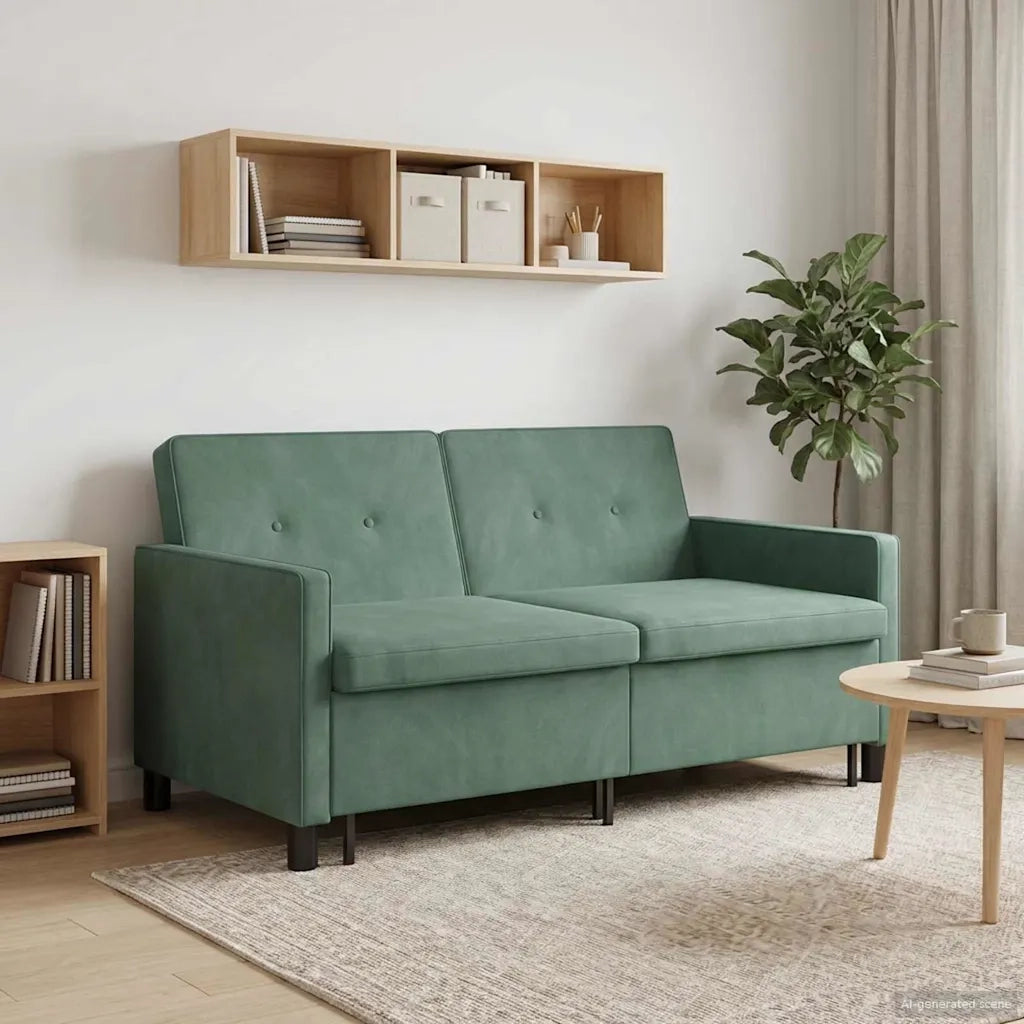 Divano letto Verde Mare Tessuto 42033363