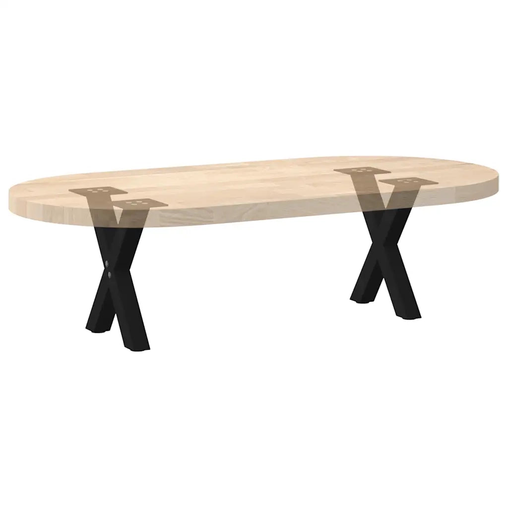 Gambe per Tavolino da Caffè a Forma di X 2 pz Nere 37x(30-31) cm Acciaio 4012872